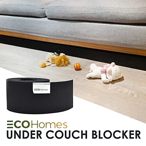 ECOHomes Under Couch Guards Toy Blocker - Barrier for Under Sofa, Bed & Furniture Bottom Stop Things from Going Under | Easy to Install Gap Bumper Stopper for Toys (9 Ft by 4 Inch)