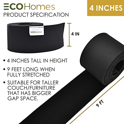 ECOHomes Under Couch Guards Toy Blocker - Barrier for Under Sofa, Bed & Furniture Bottom Stop Things from Going Under | Easy to Install Gap Bumper Stopper for Toys (9 Ft by 4 Inch)