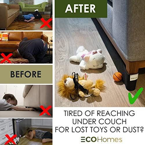 ECOHomes Under Couch Guards Toy Blocker - Barrier for Under Sofa, Bed & Furniture Bottom Stop Things from Going Under | Easy to Install Gap Bumper Stopper for Toys (9 Ft by 4 Inch)