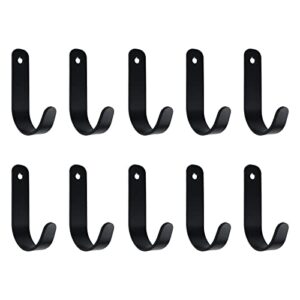 crapyt wall mounted bathroom hooks hanger black 304 stainless steel 10 pcs for clothes/towel/coat/...