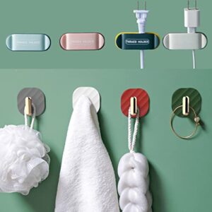 jearytop wall utility hooks adhesive hanger kitchen towels hook waterproof shower room sticky decorative for bathroom organizer coat hats multicolor 8 pcs