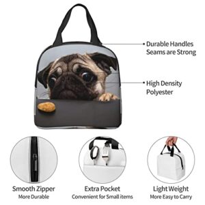 ZYZILYSBS Cute Dog Lunch Bags for Women Reusable Insulated Lunch Box Suitable Travel Work Picnic Beach Office Cooler Tote