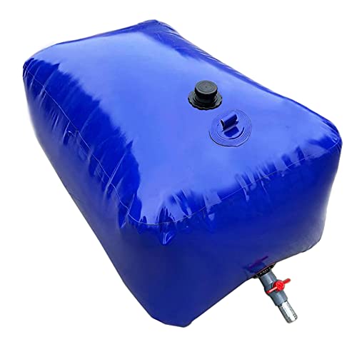 64 Gallon Water Storage Bladder Heavy Duty Truck Bed Camping Agricultural Farm Portable Large-Capacity Foldable Water Container with Shut Off Valve