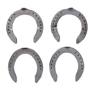 4pcs horseshoe kit, aluminum alloy horse shoes light weight reliable practical horse riding accessory for horse racing racecourse(no 4)