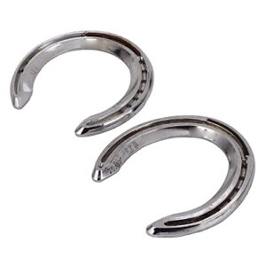 4pcs Horseshoe Kit, Aluminum Alloy Horse Shoes Light Weight Reliable Practical Horse Riding Accessory for Horse Racing Racecourse(No 4)