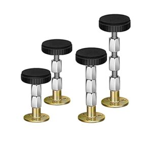 4pcs adjustable headboard stoppers & bed stoppers, threaded bed frame prevent loosening anti-shake fixer, for wall, bed, cabinet, sofa, table (1.18-4.33 inch)