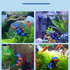 SUPTEC 2-Pack Floating Fish Tank Decorations Cute Little Diver Aquarium Decoration Aquarium Accessories Fish Playmate for Fish Tank Suitable for All Kinds of Fish and Fish Tanks Swimming Pool