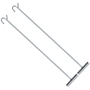 autoalkins heavy duty 5th wheel pin puller, 2 pack 32" solid steel chrome plated fifth wheel puller hook