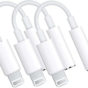 [Apple MFi Certified] 2Pack iPhone 13 Headphone Jack Adapter, Lightning to 3.5mm Aux Audio Jack Adapter Dongle Cable Stereo Earphone Connector Converter for iPhone 12/11/XR/X/8/7/SE Call+Music Control