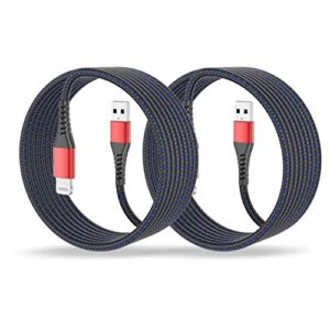 long iphone charger cord 10ft,apple certified 2-pack lightning cable 10 ft usb apple charging cord for iphone 14/13/12/11/11pro/11max/ x/xs/xr/xs max/8/7/6/5s/se/ipad mini air/red