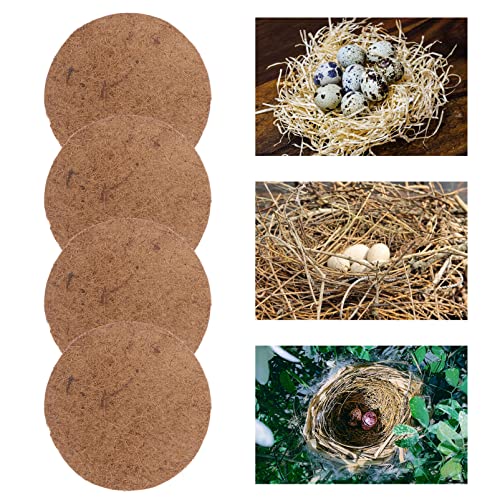 TEHAUX Pigeon Nesting Pads Natural Fiber Parrots Breeding Nests Bird Eggs Mat Provides Warm Hut Material Bedding for Birds, Pigeons, Chicken (10 PCS)