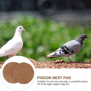 TEHAUX Pigeon Nesting Pads Natural Fiber Parrots Breeding Nests Bird Eggs Mat Provides Warm Hut Material Bedding for Birds, Pigeons, Chicken (10 PCS)