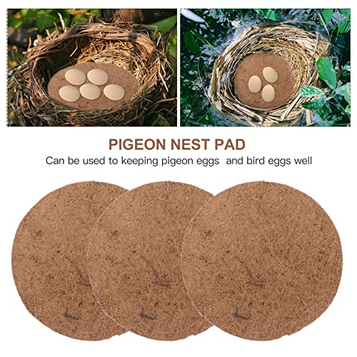 TEHAUX Pigeon Nesting Pads Natural Fiber Parrots Breeding Nests Bird Eggs Mat Provides Warm Hut Material Bedding for Birds, Pigeons, Chicken (10 PCS)