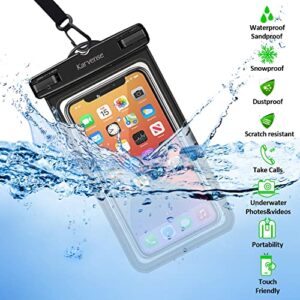 Waterproof Phone Pouch/Case, 2 Pack Waterproof Phone Holder/Bag for iPhone 14 13 12 11 Pro Max, XR, Samsung Galaxy, Pixel, Universal Cell Phone Dry Bag for Travel, Beach, Shower, Kayaking, Snorkeling