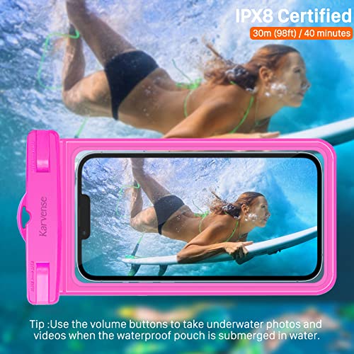 Waterproof Phone Pouch/Case, 2 Pack Waterproof Phone Holder/Bag for iPhone 14 13 12 11 Pro Max, XR, Samsung Galaxy, Pixel, Universal Cell Phone Dry Bag for Travel, Beach, Shower, Kayaking, Snorkeling