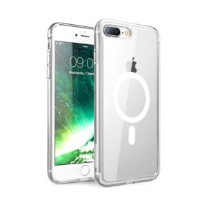 tigowos magnetic phone case for iphone 8 plus case with magsafe wireless charging shockproof protective case for iphone 8 plus(5.5")， clear
