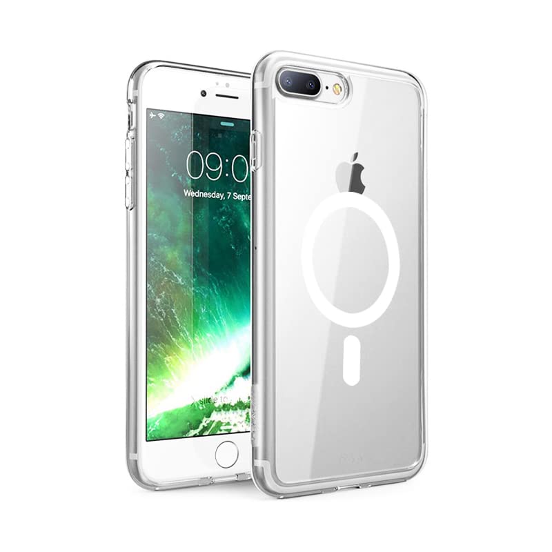 Tigowos Magnetic Phone Case for iPhone 8 Plus Case with MagSafe Wireless Charging Shockproof Protective Case for iPhone 8 Plus(5.5")， Clear