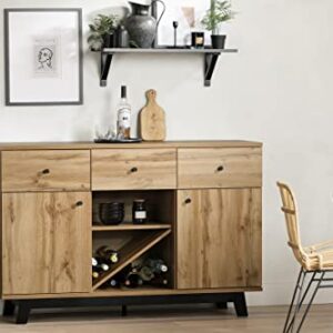 South Shore Bellami Buffet with Wine Storage, Nordik Oak