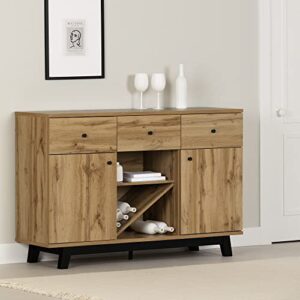 South Shore Bellami Buffet with Wine Storage, Nordik Oak