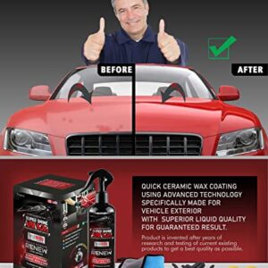 Super Shine Armor Supreme Quality Waterless Wash and Wax Ceramic Coating with Accessories - Clean Vehicle Exterior, Shine, and Protect from Rusting and Scratches with Long Lasting Hydrophobic Effect