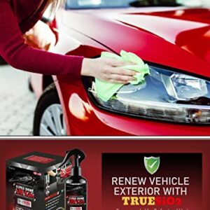 Super Shine Armor Supreme Quality Waterless Wash and Wax Ceramic Coating with Accessories - Clean Vehicle Exterior, Shine, and Protect from Rusting and Scratches with Long Lasting Hydrophobic Effect