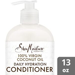 SheaMoisture Daily Hydrating Conditioner for All Hair Types 100% Virgin Coconut Oil, Sulfate Free, Pack of 2-13 Oz Ea