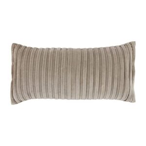 mud pie taupe velvet pillows, 11" x 22", lumbar 78 count