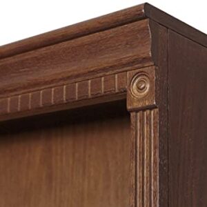 Martin Furniture Huntington Oxford Wood Bookcase with Doors, Storage Cabinet, Office Shelves, Brown (HO3072D/B)