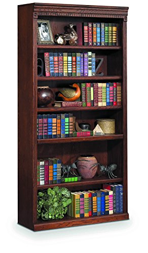 Martin Furniture Huntington Oxford 72" Wood Bookcase, Storage Cabinet, Office Shelves, Brown (HO3672/B)