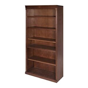 Martin Furniture Huntington Oxford 72" Wood Bookcase, Storage Cabinet, Office Shelves, Brown (HO3672/B)