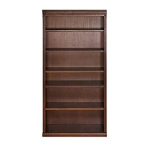 Martin Furniture Huntington Oxford 72" Wood Bookcase, Storage Cabinet, Office Shelves, Brown (HO3672/B)
