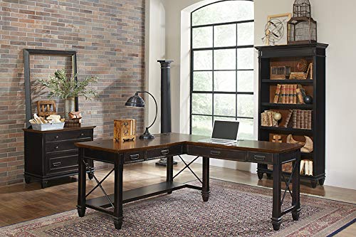 Martin Furniture Hartford Open Wood Bookcase, Storage Cabinet, Office Shelves, Brown (IMHF4078)