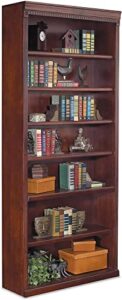 martin furniture huntington club 84'' wood bookcase, storage cabinet, office shelves, cherry, brown (hcr3684/d)
