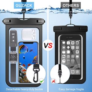 Extra Large Waterproof Phone Pouch, IPX8 Universal Water Proof Phone Case, Cell Phone Dry Bag for iPhone Samsung Galaxy, Up to 10.5" with Full Perspective On Both Side (2 Pcs)