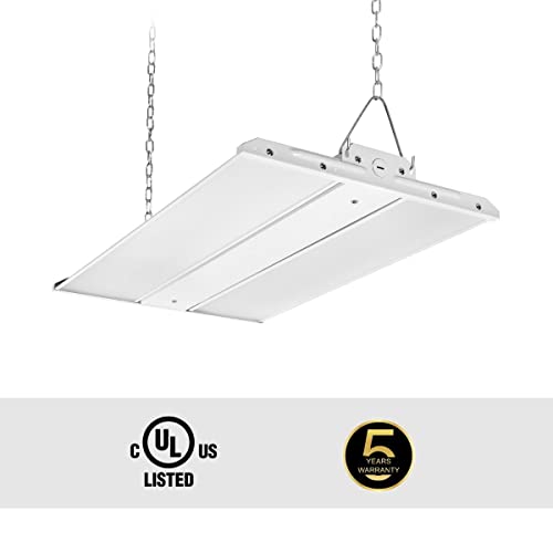 Lepro 2ft Liner High Bay LED Shop Light 220W, 30,800lm, 5000K Daylight, 800W HPS Equivalent, 1-10V Dimmable Commercial Warehouse LED Lighting, 120-277V, 110° Beam, Industrial Ceiling Light Fixture