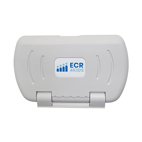 ECR4Kids Horizontal Wall-Mounted Changing Station with Slim Back, Baby Changer, White Granite