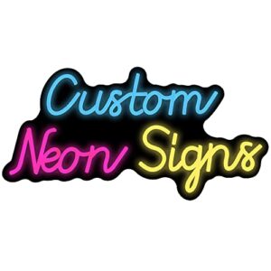 custom neon sign customizable, yeeficent custom led sign for wall decor, personalized neon signs for nail salon wedding birthday party bedroom bar shop name logo (optional 13" to 60")