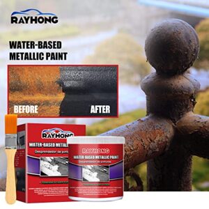 RAYHONG Water-Based Metal Rust Remover,Car Chassis Derusting,Multi-Functional Car Metallic Paint Anti-Rust Chassis Universal Rust Converter Gel with Brush