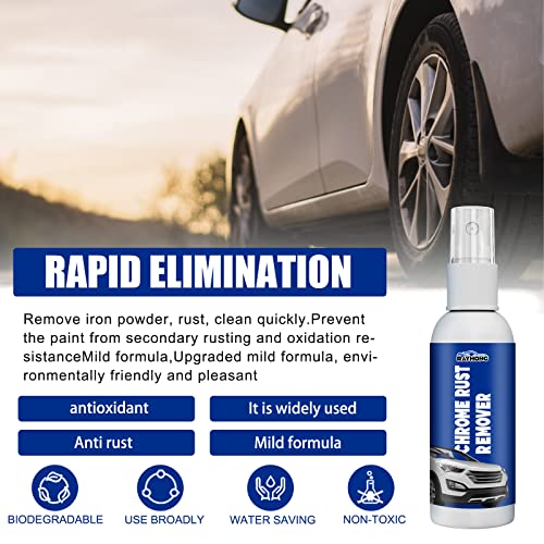 RAYHONG Rust Remover, Anti Rust Removal Spray for Metal Parts, Rollers, Door Hinges & Brake Parts, Anti Rust Inhibitor for RVs, Boats, Cars, Bikes