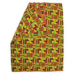 YLT Wax African Fabric Cloth 100% Cotton Ankara Wax Print Fabric 6 Yards Ankara Fabric One Piece Cloth for Party Dress