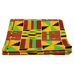 YLT Wax African Fabric Cloth 100% Cotton Ankara Wax Print Fabric 6 Yards Ankara Fabric One Piece Cloth for Party Dress