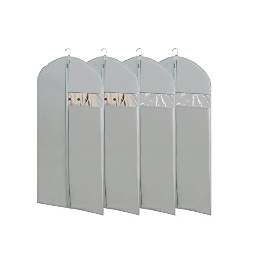 Garment Bags for Hanging Clothes,Suit Bag for Storage and Travel (Set of 4(23.3'' X 50''))