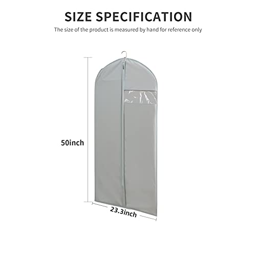 Garment Bags for Hanging Clothes,Suit Bag for Storage and Travel (Set of 4(23.3'' X 50''))