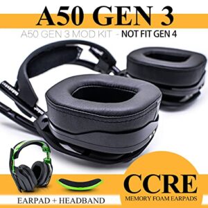 A50 GEN 3 Mod Kit Ear Pads Replacement for Astro A50 GEN 3 Headset - Notice: EARPADS Need to BE Removed When Using The Headphone Base (Not Compatible with A50 Gen 4)