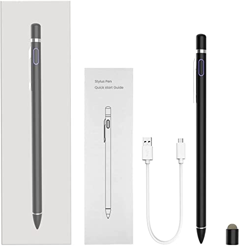 LAOZHOU Best BK Stylus Pen Pencil Pro 12.9/11/10.5/9.7 Inch Air 5/4/3/2/1 iPad 9/8/7/6/5/4/3/2 Mini 6/5/4/3/2/1 Generation Alternative Drawing Writing Digital Smart Stylist for Touch Screens, Black