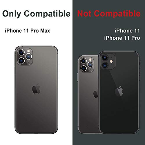 TORU MX Slim for iPhone 11 Pro Max Magnetic Case, Compatible with Magsafe, Hybrid Transparent HD Clear Case with Crossbody Strap, Scratch Resistant, Air Bumper Shock-Absorbing Corners - Clear