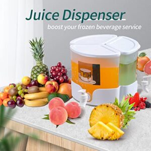 1.37 Gallons Beverage Dispenser with Spigot, Rotate 360° Removable Plastic Juice Dispenser, with Dust-Proof Lid & Large Capacity Removable Stand