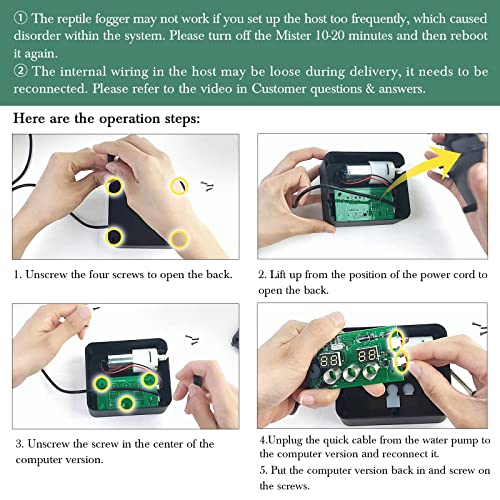MYGIIKAKA Reptile Fogger Automatic Reptile Mister Fogger for Terrarium, Timed Reptile Humidifiers for Chameleon/Lizard/Snake/Turtle/Frog