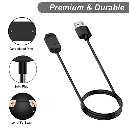 Emilydeals 2-Pack Charger for Amazfit T-Rex, GTS, GTR Smart Watch - Replacement Magnetic Charging Cable USB Cord for Amazfit T-Rex, GTS, GTR [1m/3.3ft] (2)