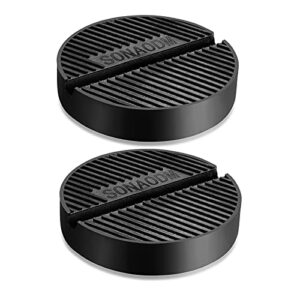 sonaodm universal floor jack rubber pad jack pad adapter pinch weld side frame rail protector puck/pad (2 pack) (qjd-dian zi)